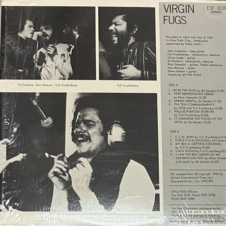 The Fugs - Virgin Fugs [LP][ESP-Disk] (USED)
