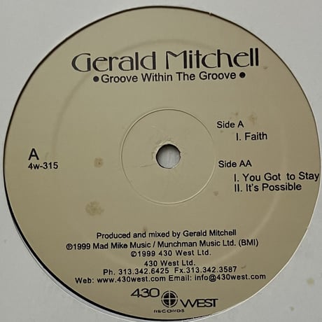 Gerald Mitchell - Groove Within The Groove [12][430 West] (USED)