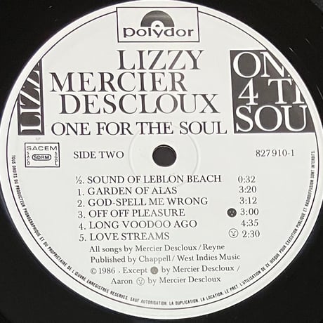 Lizzy Mercier Descloux - One For The Soul [LP][Polydor] (USED)