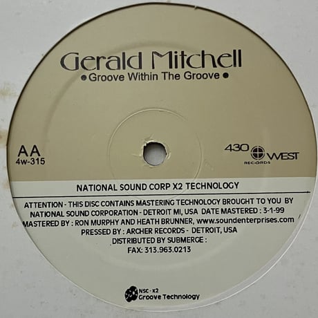 Gerald Mitchell - Groove Within The Groove [12][430 West] (USED)