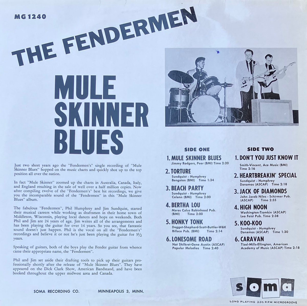 The Fendermen - Mule Skinner Blues [LP][Soma] (