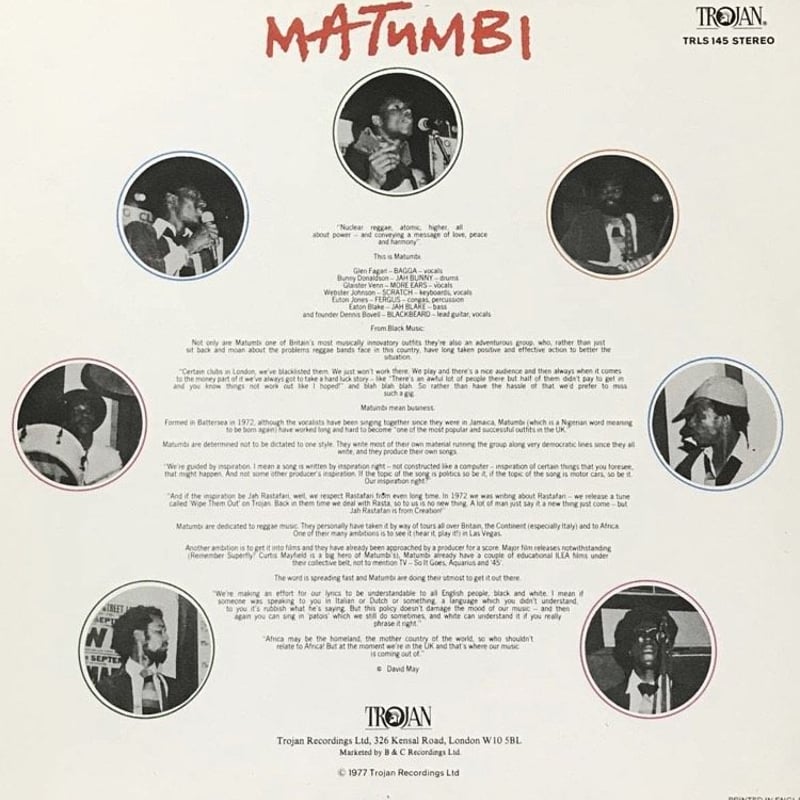 Matumbi - The Best Of Matumbi [LP][Trojan Recor