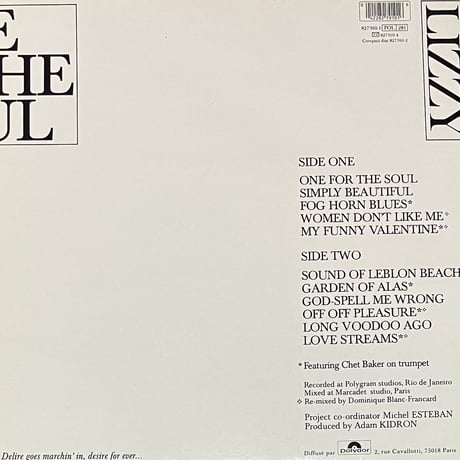 Lizzy Mercier Descloux - One For The Soul [LP][Polydor] (USED)