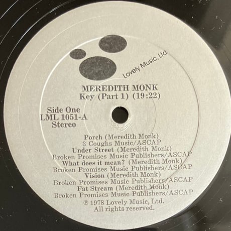 Meredith Monk - Key [LP][Lovely Music, Ltd.] (USED)