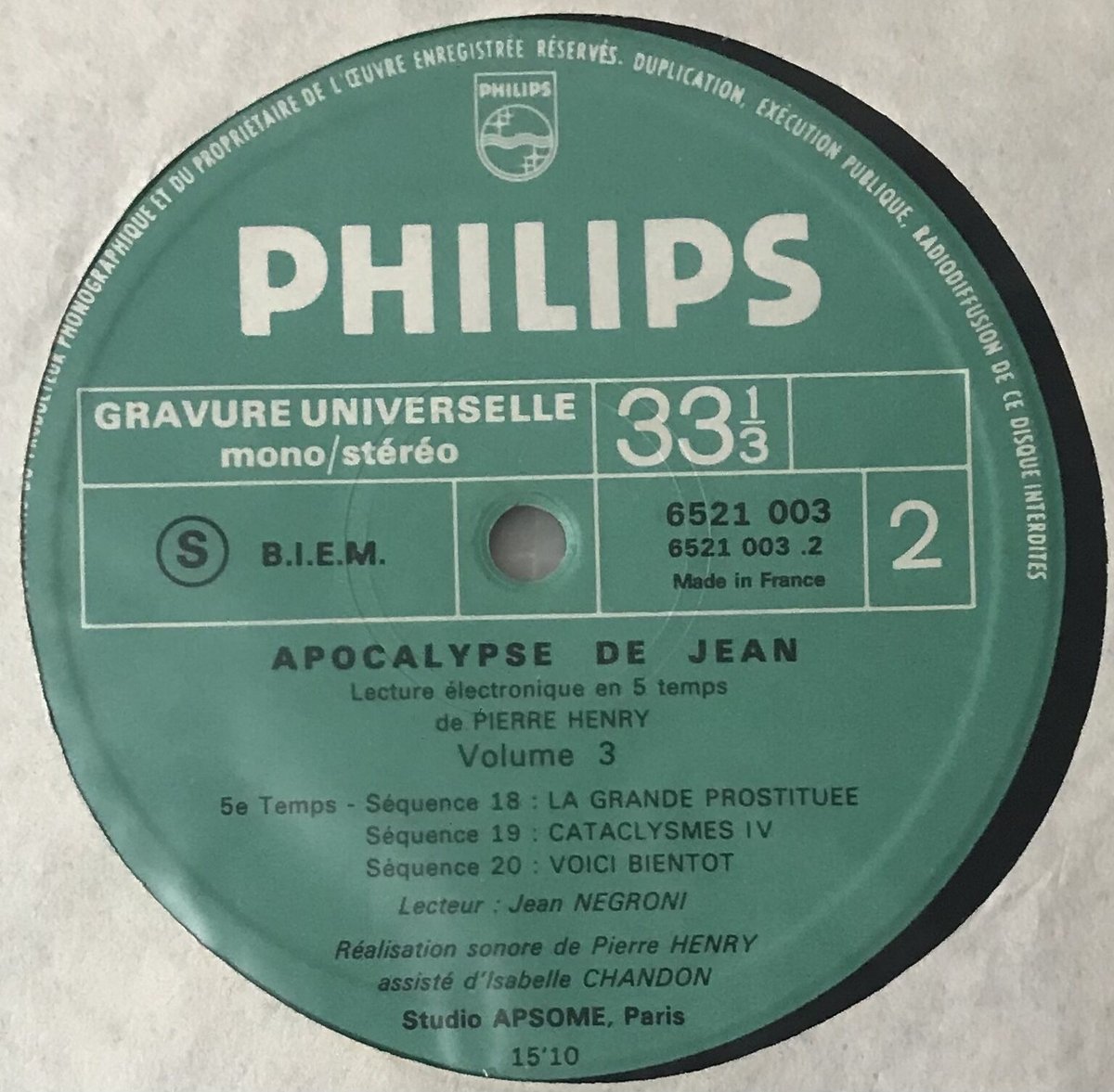 Pierre Henry - Apocalypse De Jean (Volume III) 