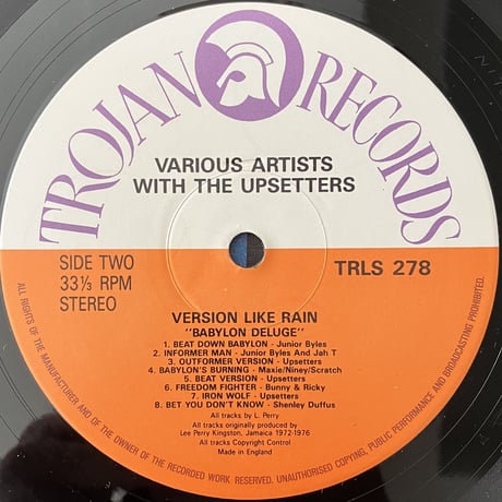 Various - Version Like Rain - The Upsetters With [LP][Trojan Records] (USED)