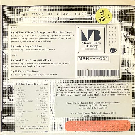 Various - New Wave Of Miami Bass EP Vol 1 [12] (USED)