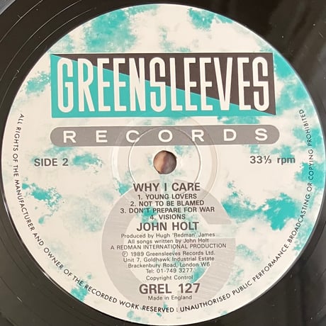 John Holt - Why I Care [LP][Greensleeves Records] (USED)