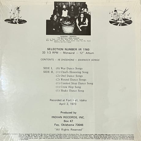 The Buffalo Lodge Singers - 16 Shoshone-Bannock Songs [LP][Indian Records, Inc.] (USED)