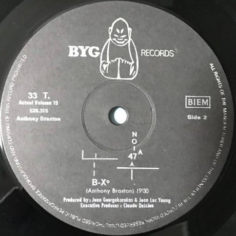 Anthony Braxton - B-X0 NO-47A [LP][BYG Records]