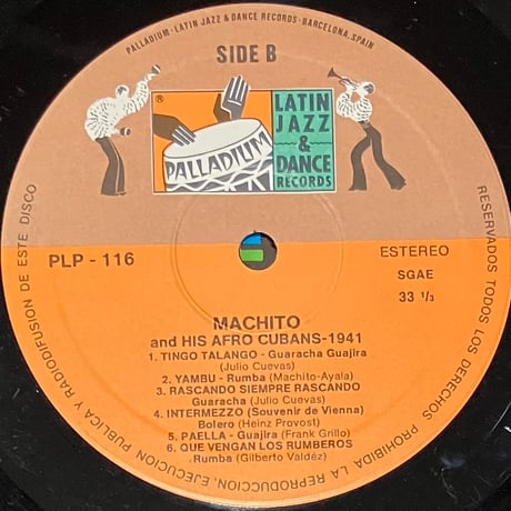 Machito And His Afro-Cubans - 1941 [LP][Palladium Latin Jazz & Dance Records] (USED)