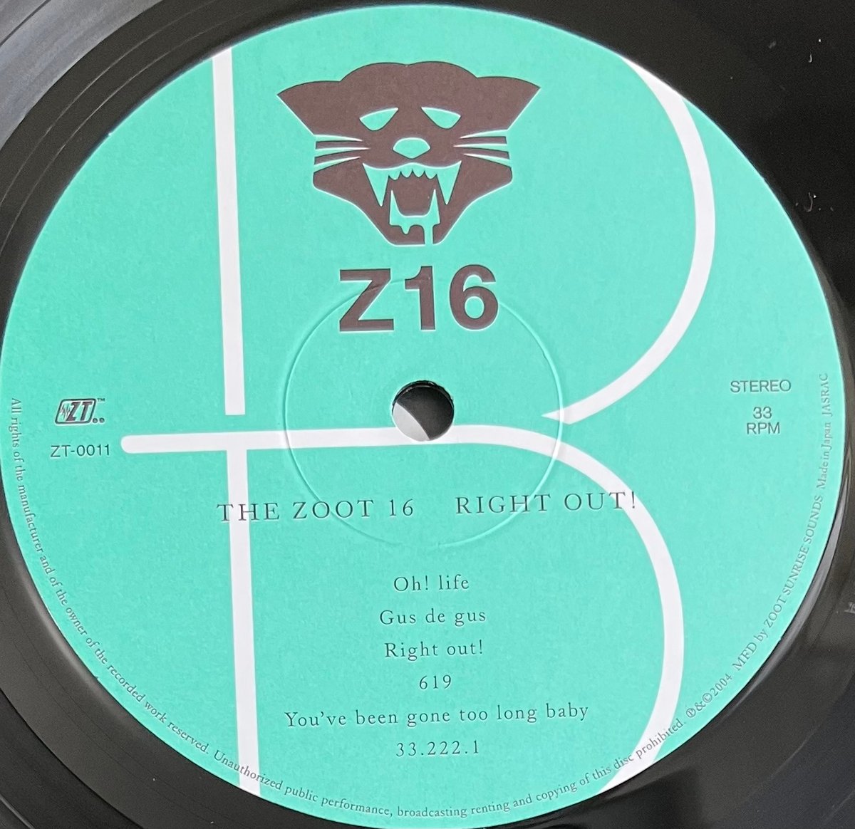 その他 SOLT OUT The Zoot16 - Right Out! [LP][Zoot Sunrise Sound