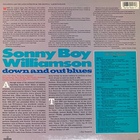 Sonny Boy Williamson - Down And Out Blues [LP][Chess] (USED)