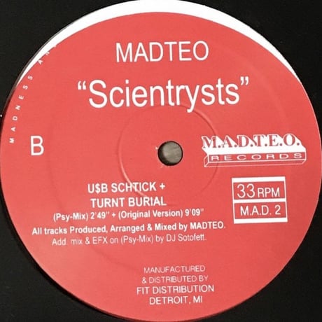 Madteo - Scientrysts [12][M.A.D.T.E.O. Records]