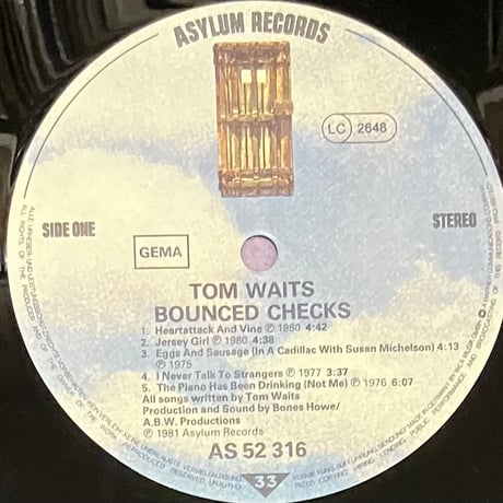 Tom Waits - Bounced Checks [LP][Asylum Records] (USED)