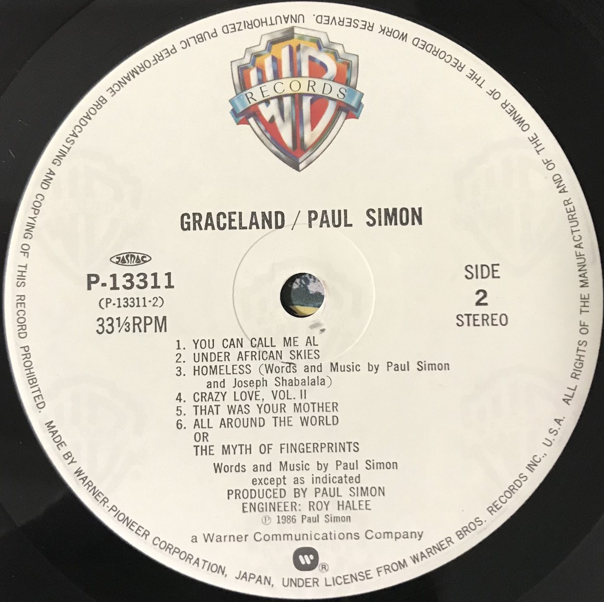 Paul Simon - Graceland [LP][Warner Bros. Record