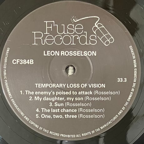 Leon Rosselson - Temporary Loss Of Vision [LP][Fuse Records] (USED)