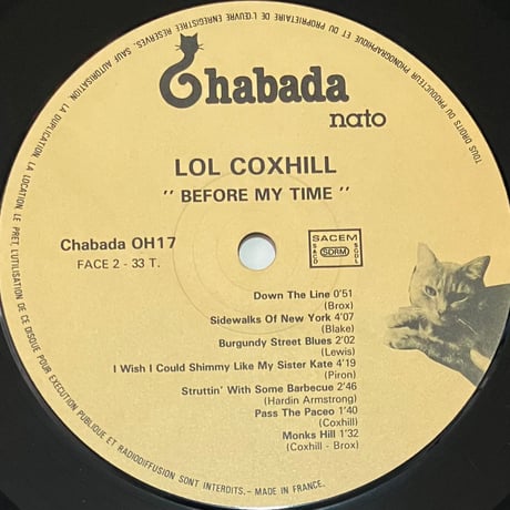 Lol Coxhill - Before My Time [10][Chabada] (USED)