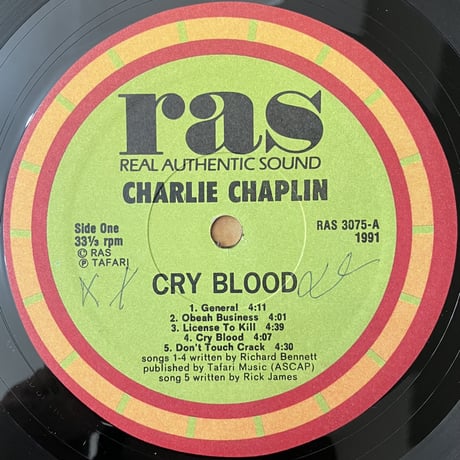 Charlie Chaplin - Cry Blood [LP][Ras Records Inc.] (USED)
