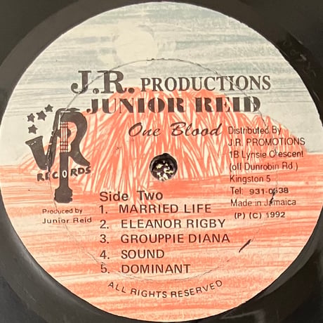 Junior Reid - One Blood [LP][J.R. Productions] (USED)