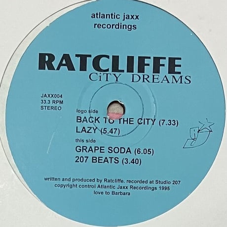 Ratcliffe - City Dreams [12][Atlantic Jaxx] (USED) (SALE)