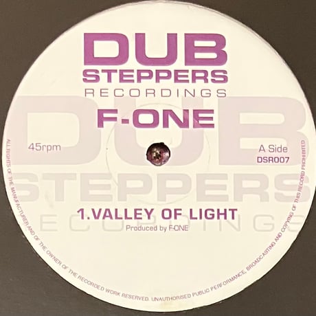 F-One - Valley Of Light / Inner Space [12][Dub Steppers Recordings] (USED)