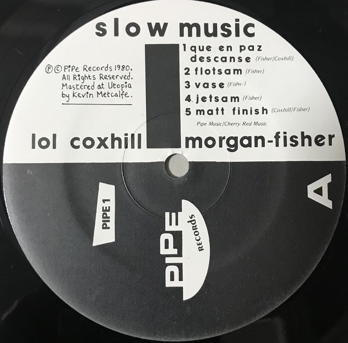 LP Lol Coxhill, Morgan-Fisher Slow Music PIPE1 Pipe /00260 【公式
