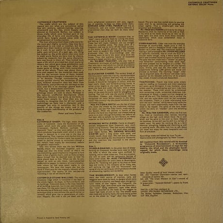 Various - Cotswold Craftsmen [LP][Saydisc] (USED)