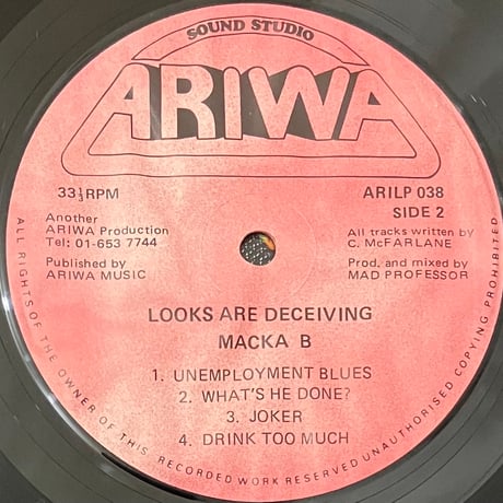 Macka B - Looks Are Deceiving [LP][Ariwa] (USED)
