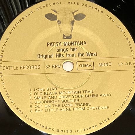 Patsy Montana - Patsy Montana Sings Her Original Hits From The West [LP][Cattle Records] (USED)