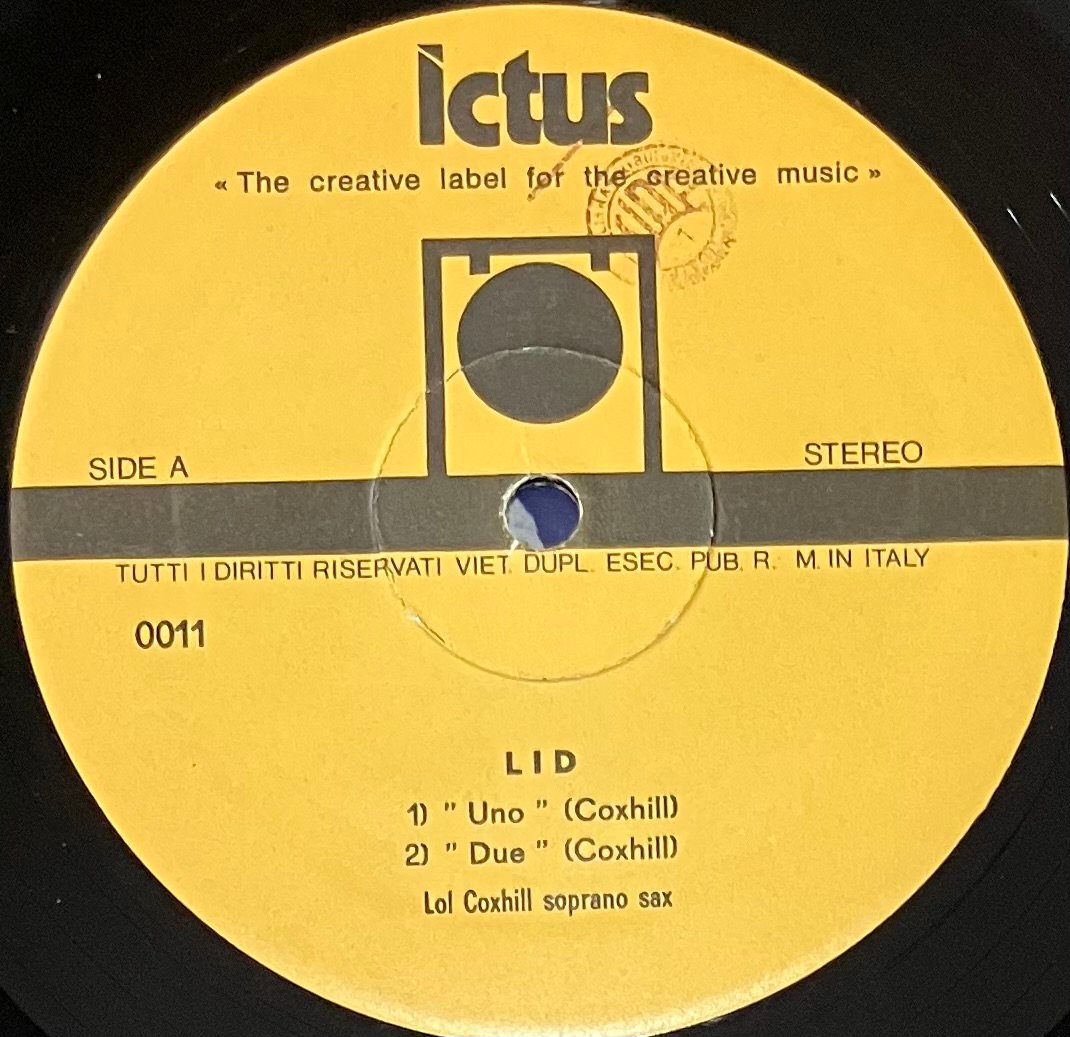 Lol Coxhill - Lid [LP][Ictus Records] (USED) |