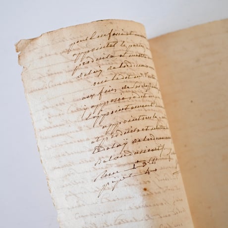 1700年代後期の古い証書(B)