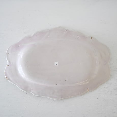 白釉 オーヴァル大皿(L) w39cm