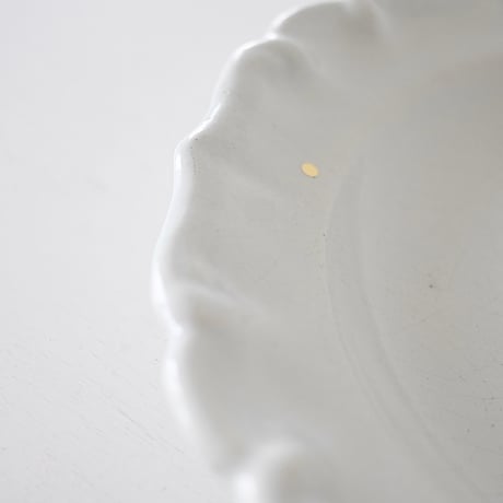 白釉 花リム大皿(K) Φ31.5cm
