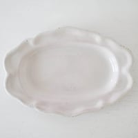 白釉 オーヴァル大皿(L) w39cm