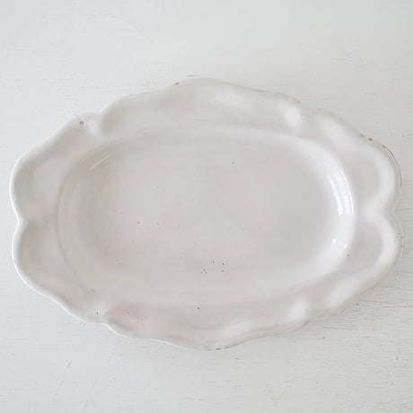 白釉 オーヴァル大皿(L) w39cm