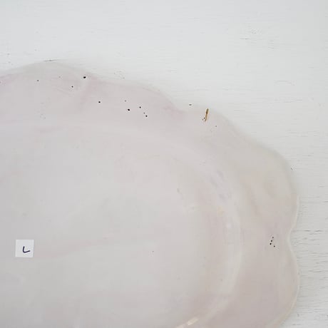 白釉 オーヴァル大皿(L) w39cm