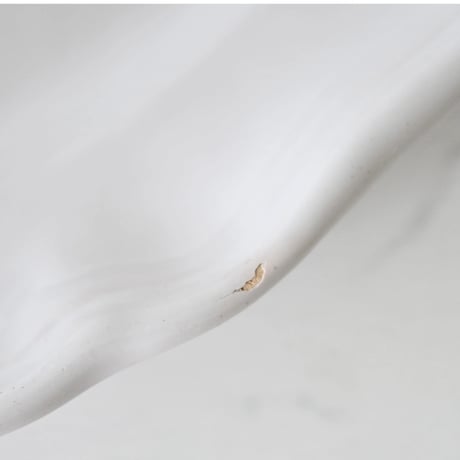 白釉 花リム特大皿(O) Φ37cm