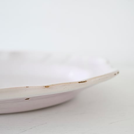 白釉 オーヴァル大皿(P) w41cm