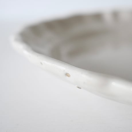 白釉 花リム大皿(M) Φ32.5cm
