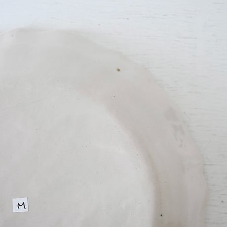 白釉 花リム大皿(M) Φ32.5cm