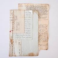 1700年代後期の古い証書(A)