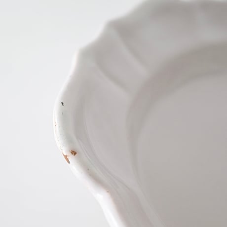 白釉 オーヴァル大皿(P) w41cm