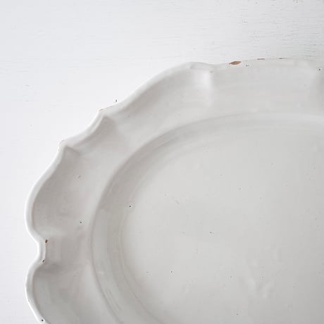 白釉 オーヴァル大皿(S) w43cm