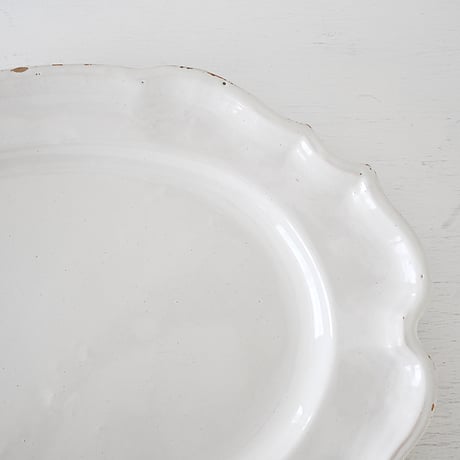 白釉 オーヴァル大皿(S) w43cm