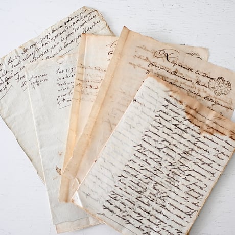 1700年代後期の古い証書(A)