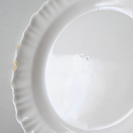 白釉 リム波波大皿(I) Φ29cm