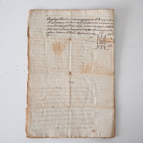 1700年代後期の古い証書(D)