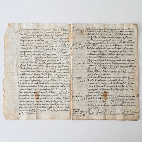 1700年代後期の古い証書(D)