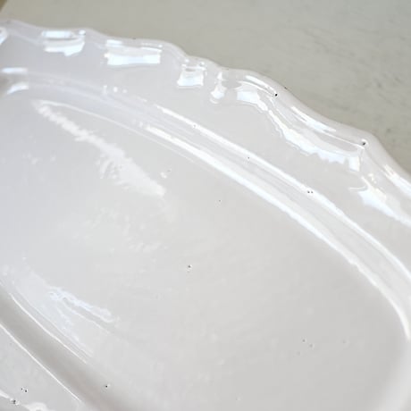 白釉 ポワソン皿(特大 角型) w68.5cm